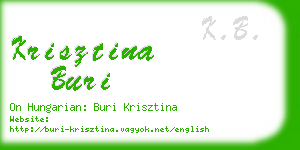 krisztina buri business card